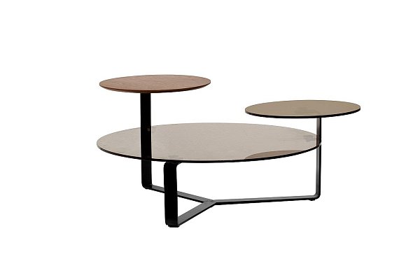 Стол журнальный с темным стеклом Garda Decor 40AD-CT233B