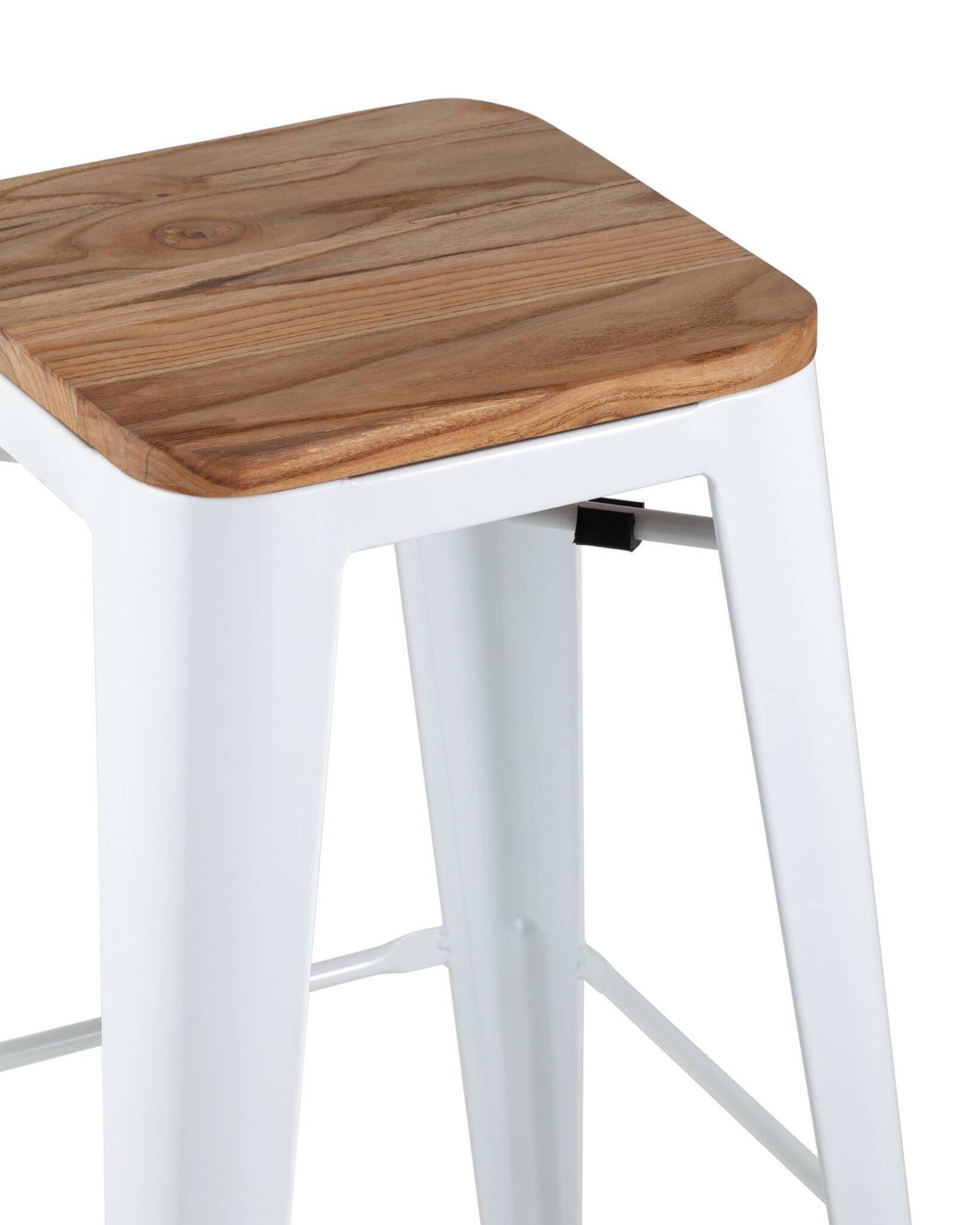 Стул барный TOLIX WOOD белый глянцевый Stool Group