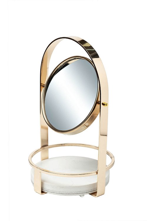 Зеркало настольное с мраморной полочкой Garda Decor 2K299521
