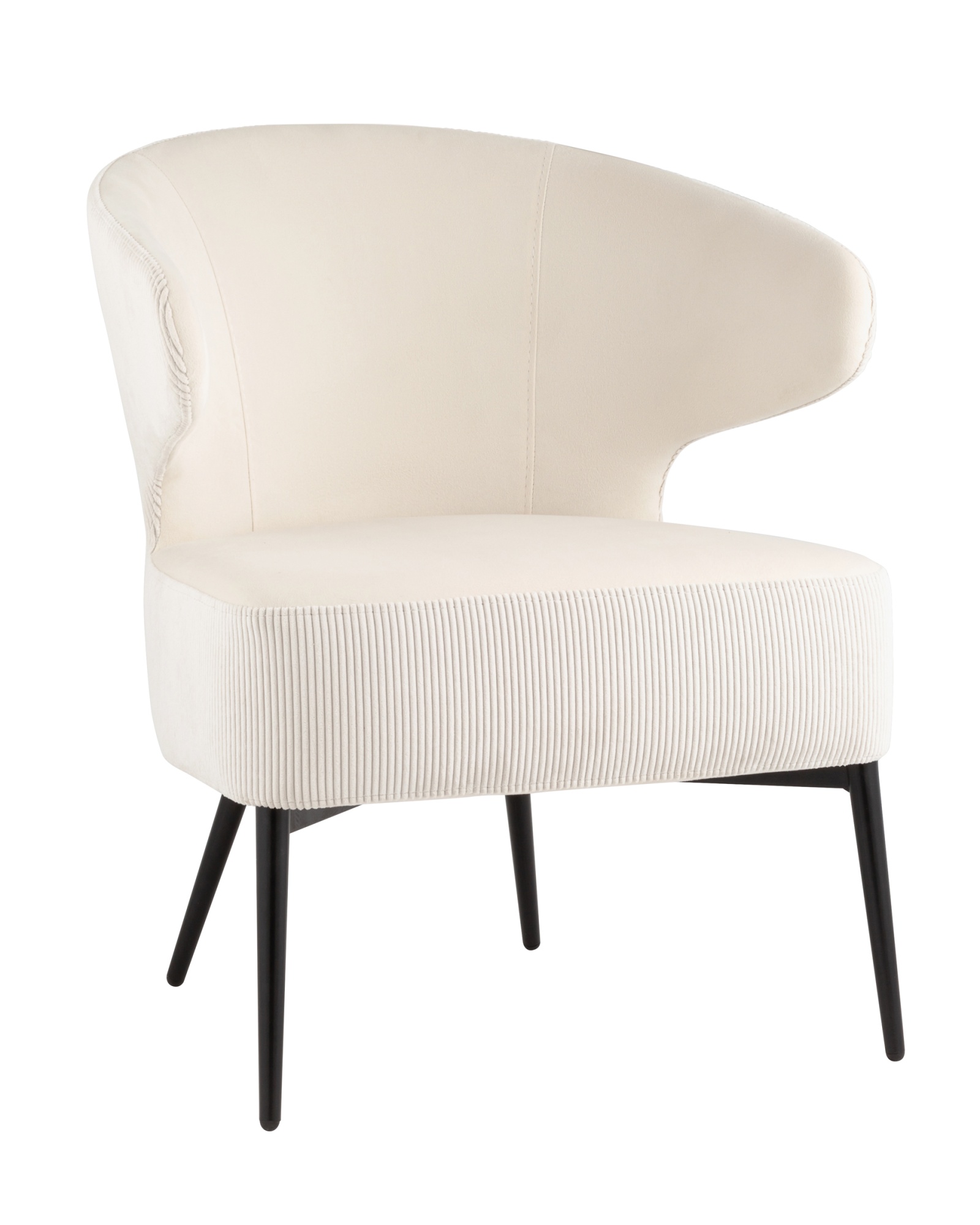 Кресло лаунж Royal Stripes велюр молочный Stool Group