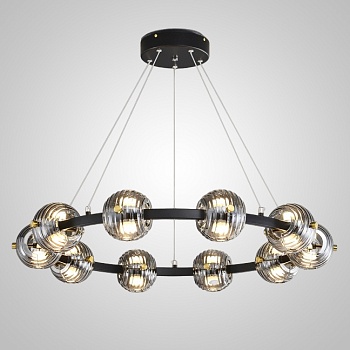 Кольцевая люстра SEMUND D80 Black by ImperiumLoft