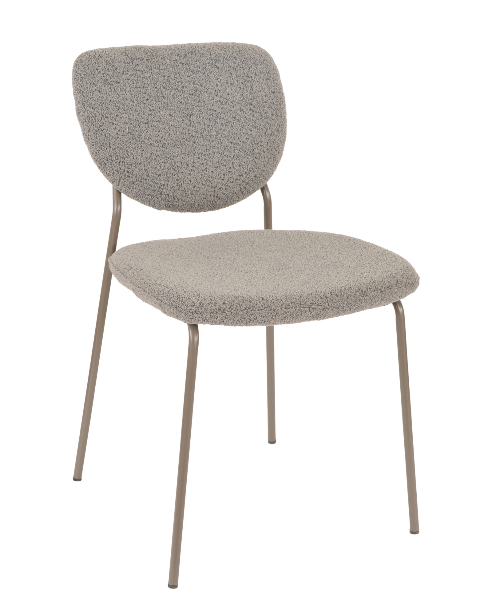 Стул обеденный Gigi тёмно-серый букле серые ножки Stool Group