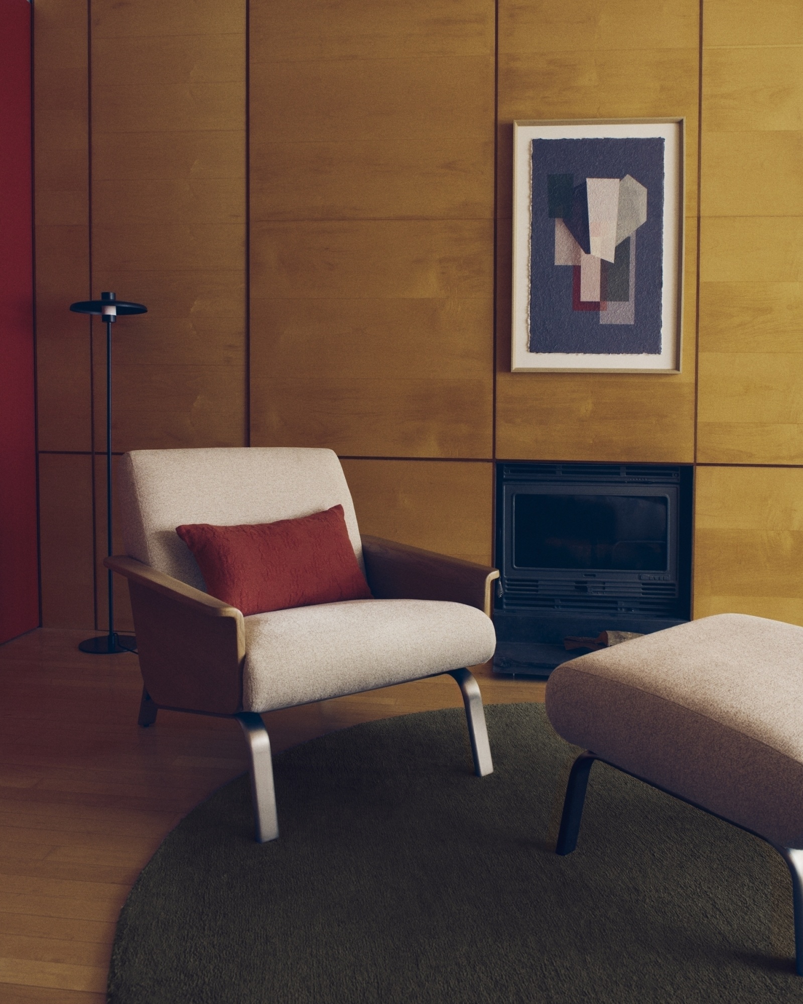 Подставка для ног Amsen бежевого цвета La Forma (ex Julia Grup)