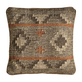 Квадратная подушка Keith коричневого/бежевого цвета Vical