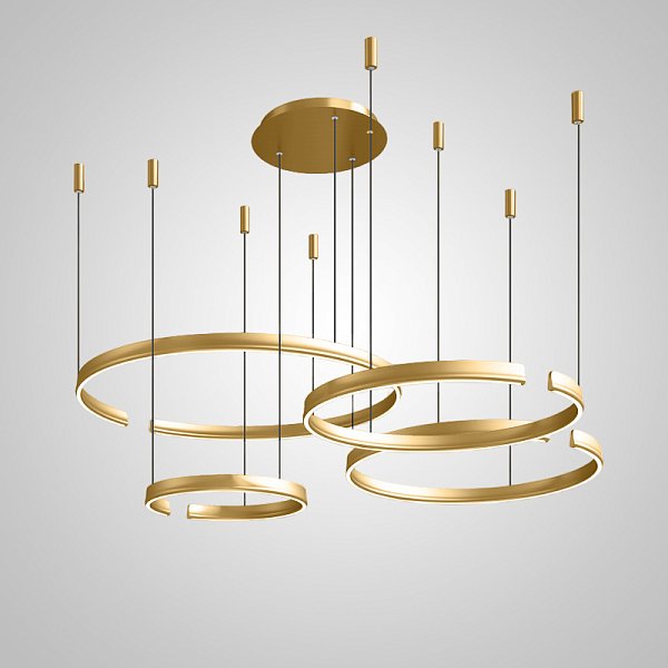 Подвесная люстра VEIKKO COMBO D45+65+65+85 Brass by ImperiumLoft