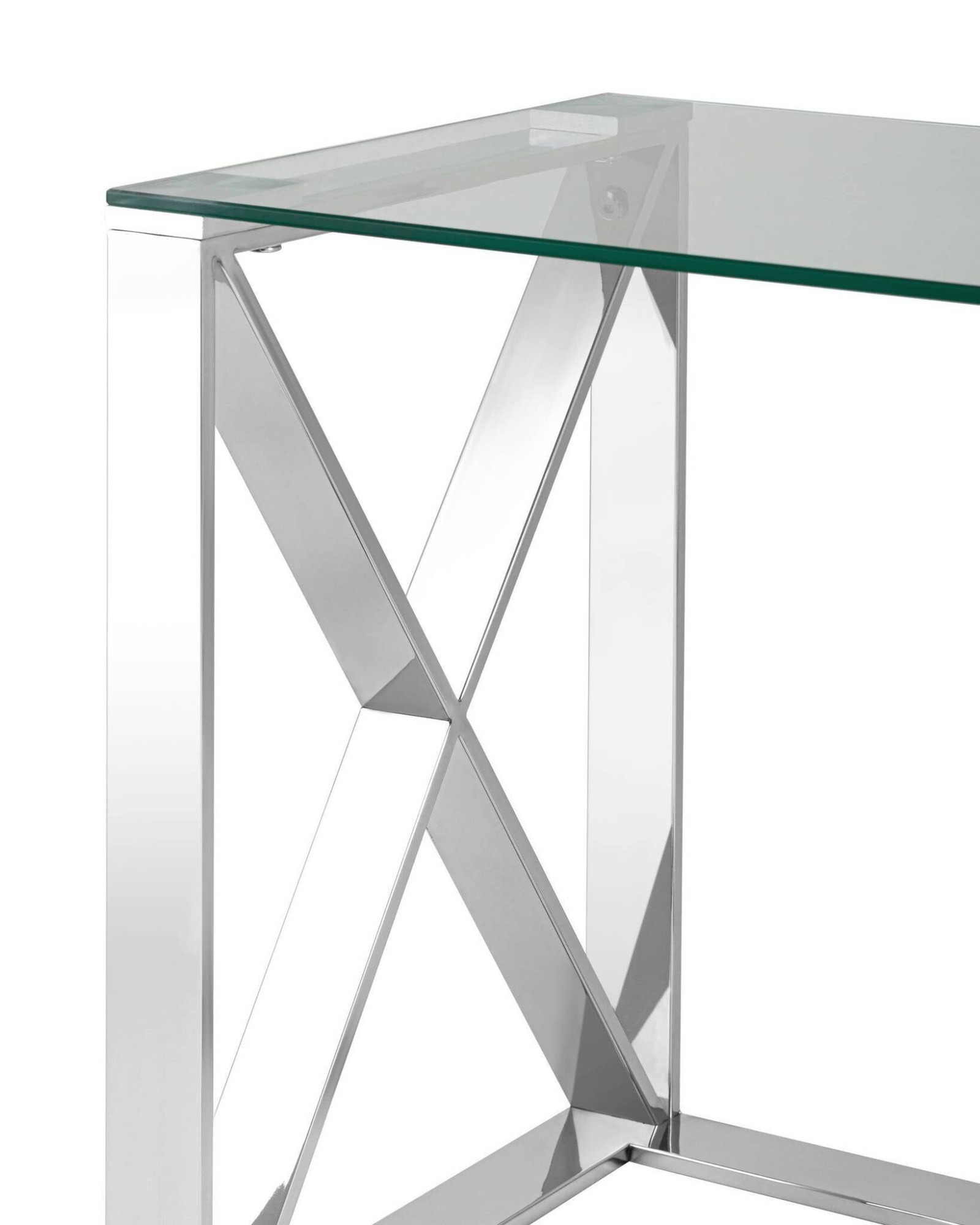 Журнальный стол 40*40 КРОСС серебро Stool Group