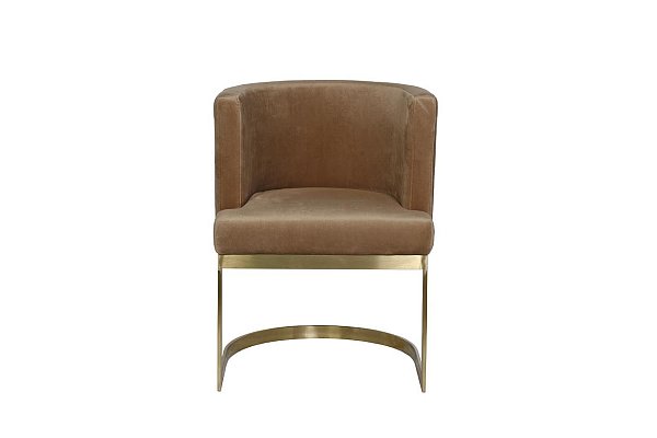 Стул на металлическом каркасе светло-коричневый Garda Decor 76AR-612GOLD-LBR