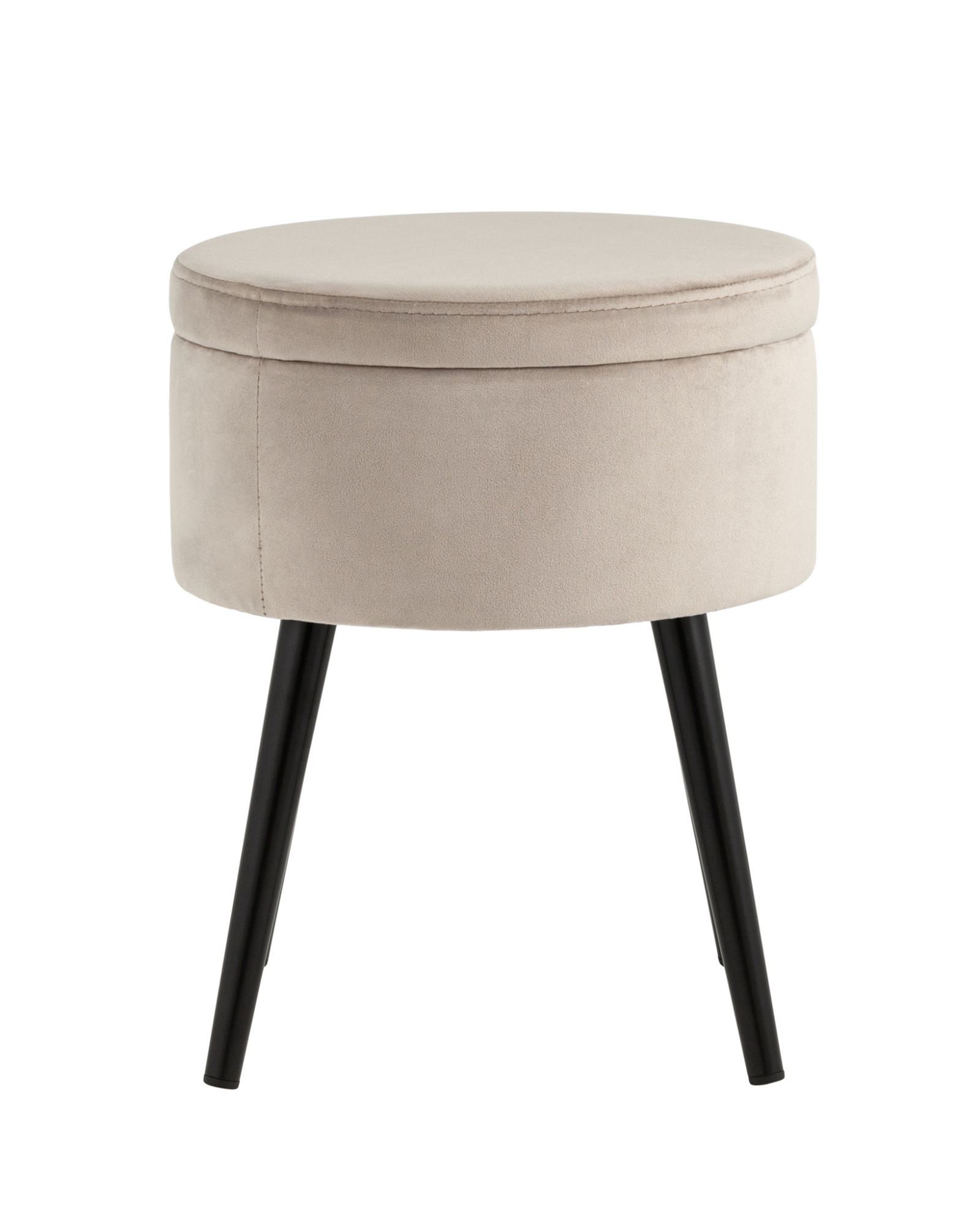 Пуф Клайс с ящиком велюр серо-бежевый Stool Group