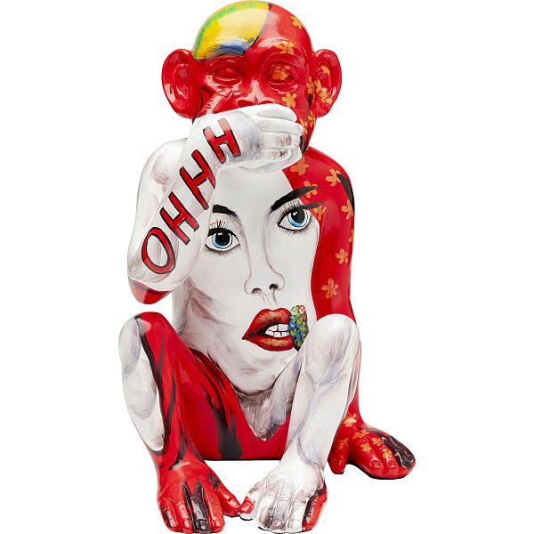 Фигура декоративная Graffiti Monkey Red 39cm KARE 56826