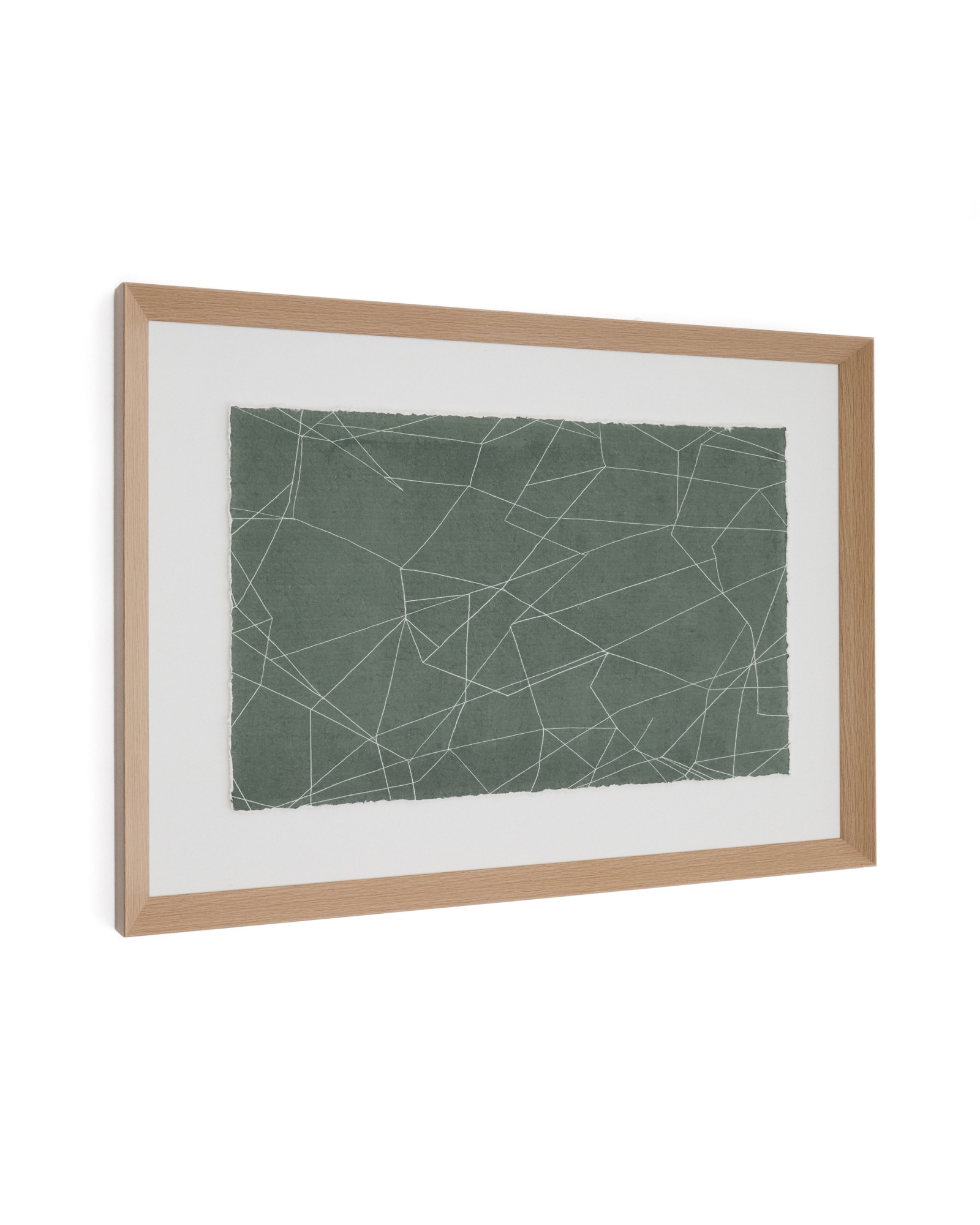 Durkan Абстрактная картина на переработанной бумаге зеленая 100 x 70 см La Forma (ex Julia Grup)
