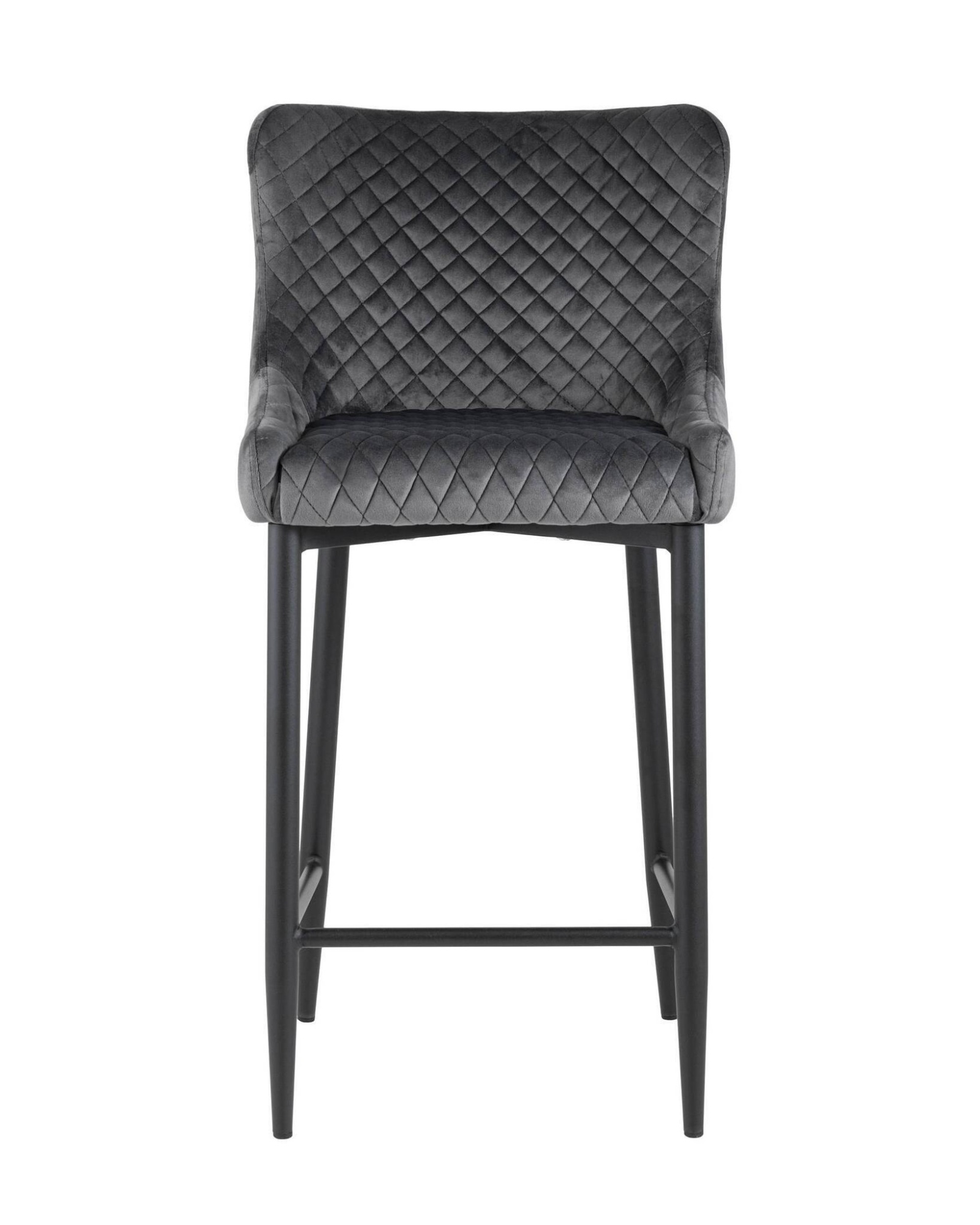 Стул полубарный Ститч велюр серый Stool Group