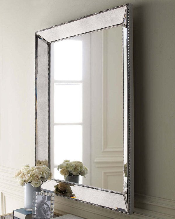 Зеркало в серебряной раме Франческо Louvre Home LH004S-ZSWA