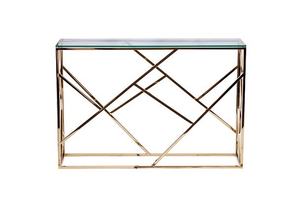 Консоль прозрачное стекло/золото Garda Decor GY-CST2051214GOLD