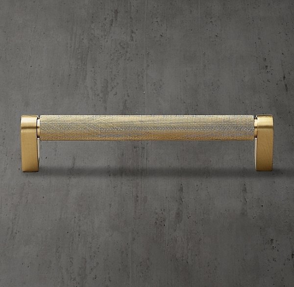 Ручка-скоба Restoration Hardware Lambeth Knurled L.60.9 Lac.Burnished Brass