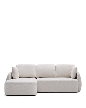 Laira 3-местный диван-кровать из шенилла с шезлонгом слева цвет экрю 246 см La Forma (ex Julia Grup)