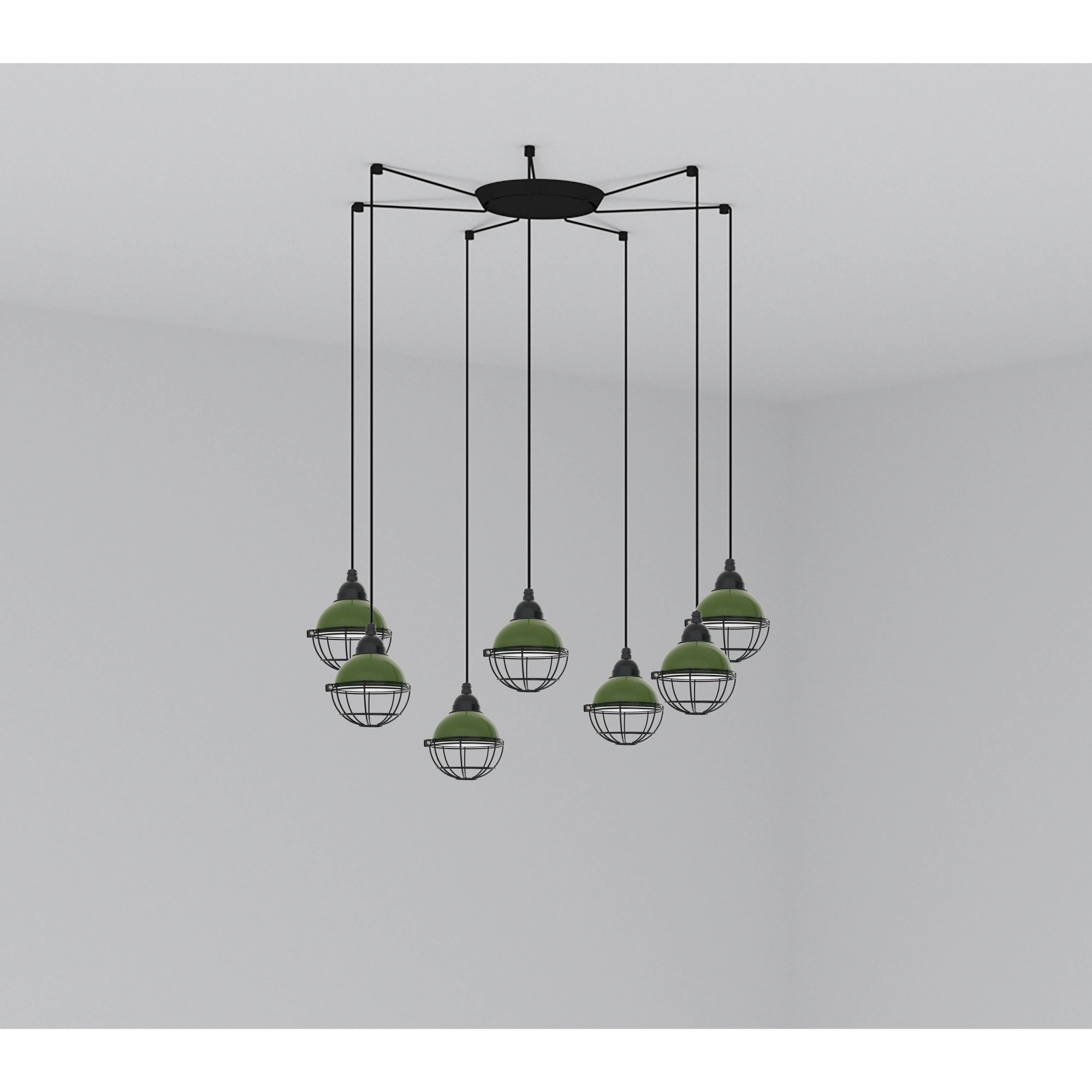 Люстра Claire 7L зеленая Faro