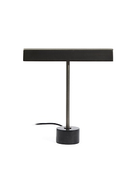 Настольная лампа Lynor из черного металла с основанием из черного мрамора La Forma (ex Julia Grup)
