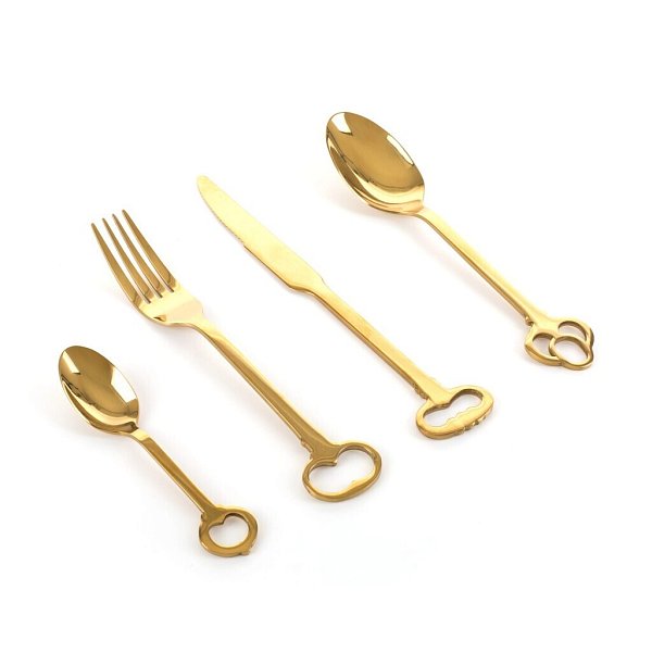 Набор столовых приборов Seletti Keytlery Gold set of 6 07374