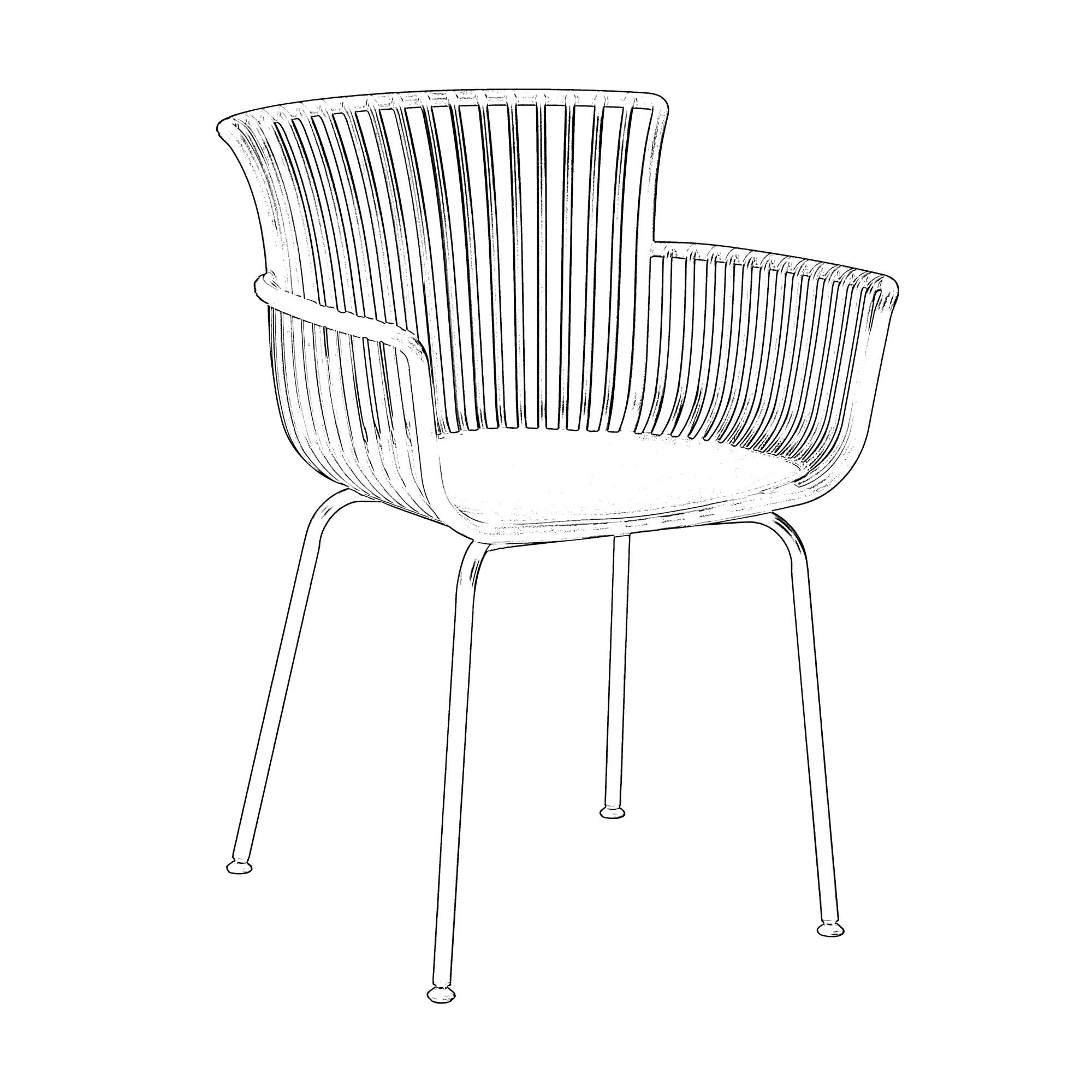 Садовый стул Surpika черный La Forma (ex Julia Grup)