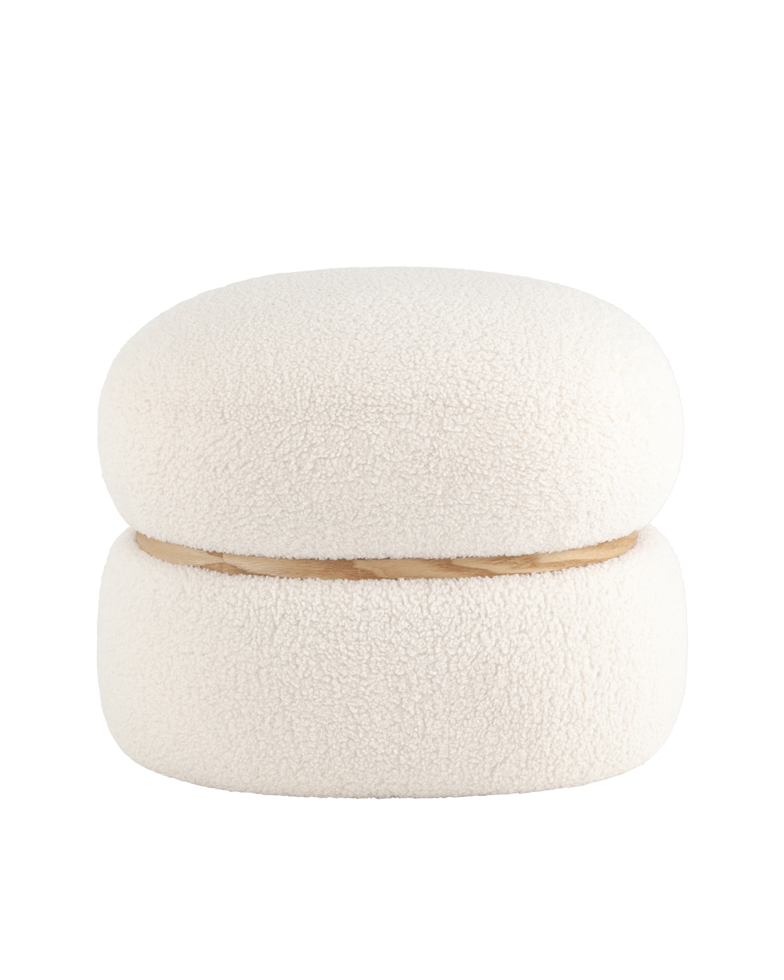 Пуф Полли L тедди белый Stool Group