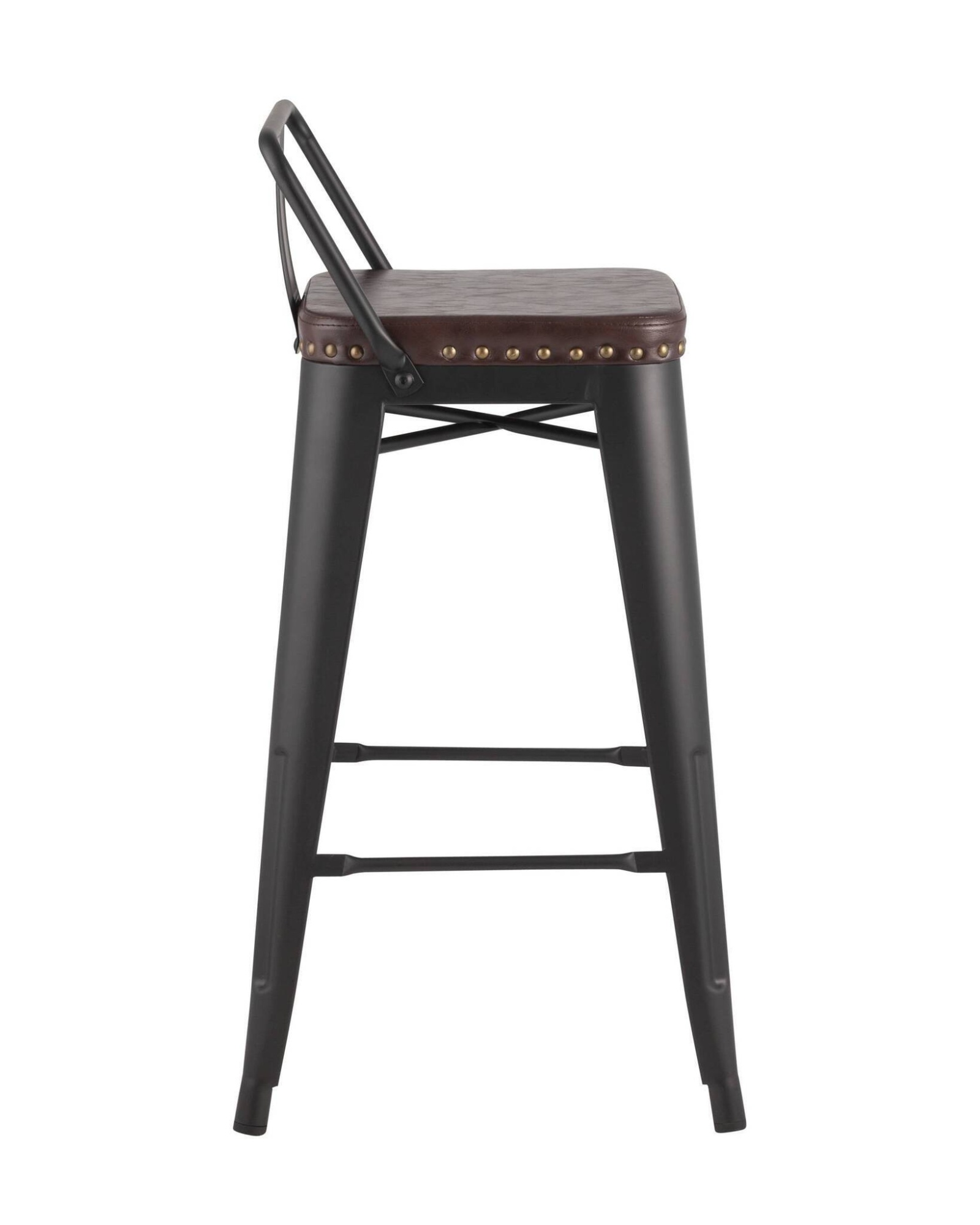 Стул полубарный TOLIX SOFT черный матовый Stool Group