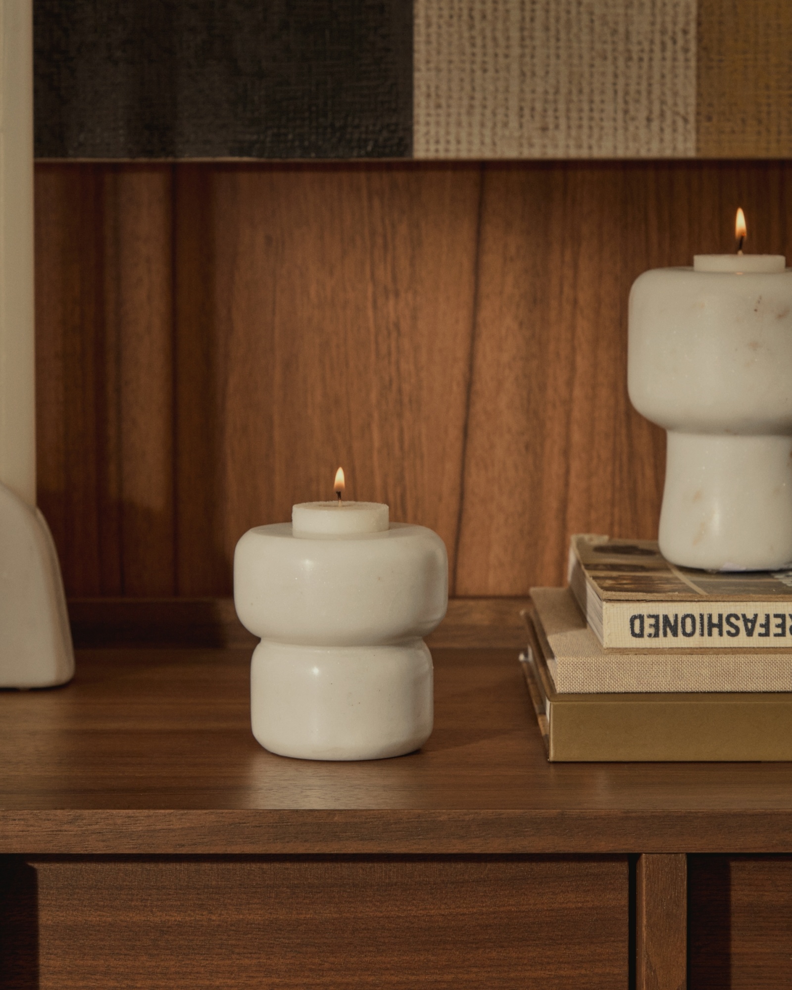 Signe Маленький подсвечник из белого мрамора 8 см La Forma (ex Julia Grup)