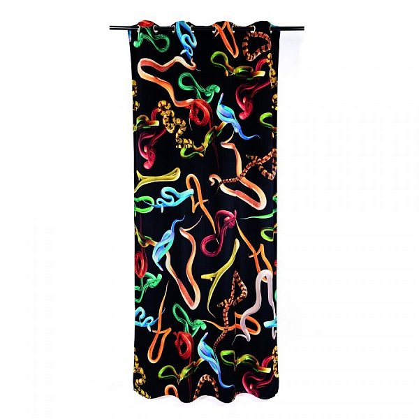 Штора Seletti Snakes Black 02403