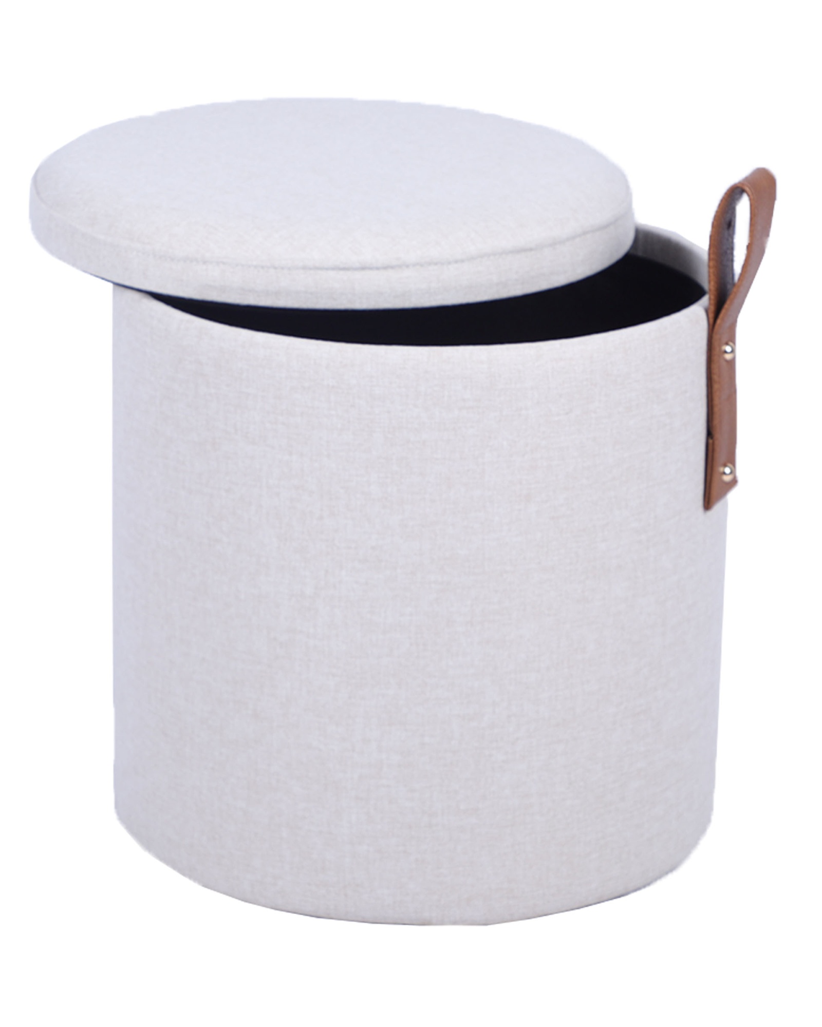 Пуф с ящиком Эркки рогожка XS белый Stool Group