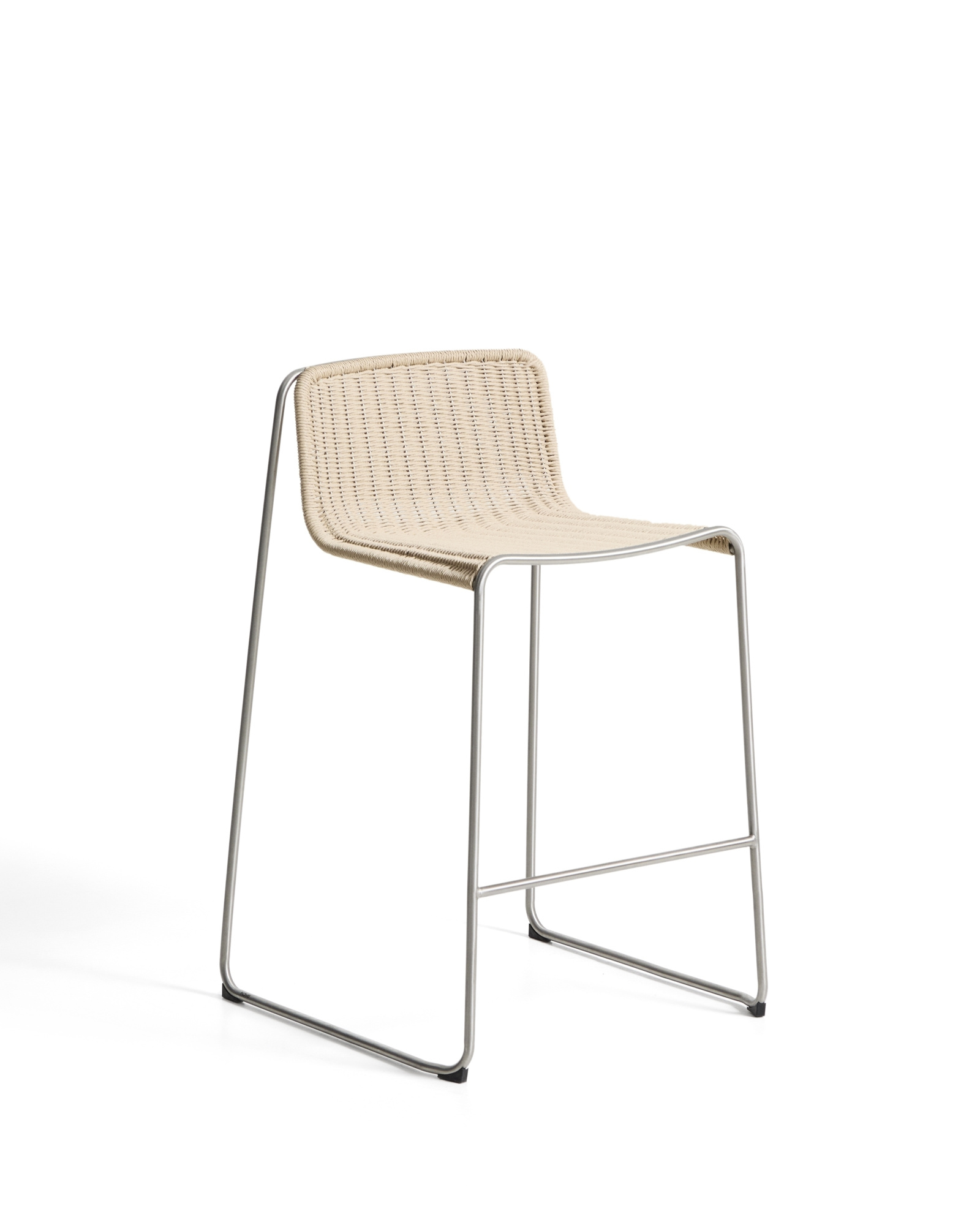 Уличный барный стул Tavari из бежевой веревки и стали La Forma 481659