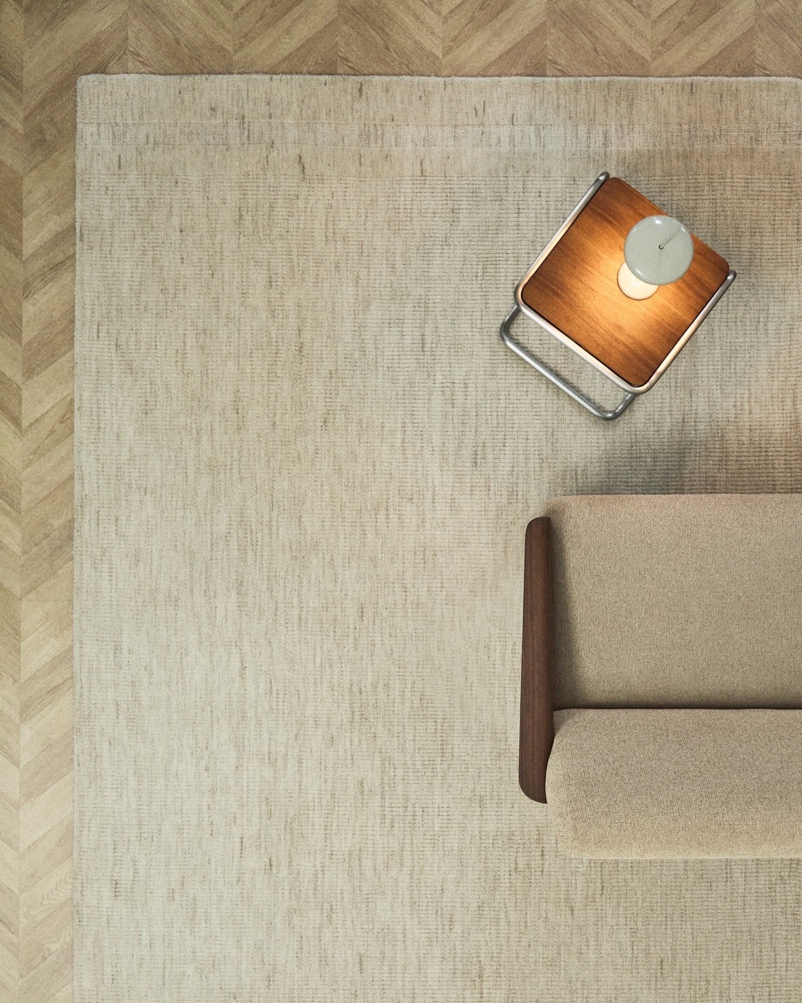 Жаккардовый шерстяной ковер Dalena в бежевую полоску 300 x 200 см La Forma (ex Julia Grup)