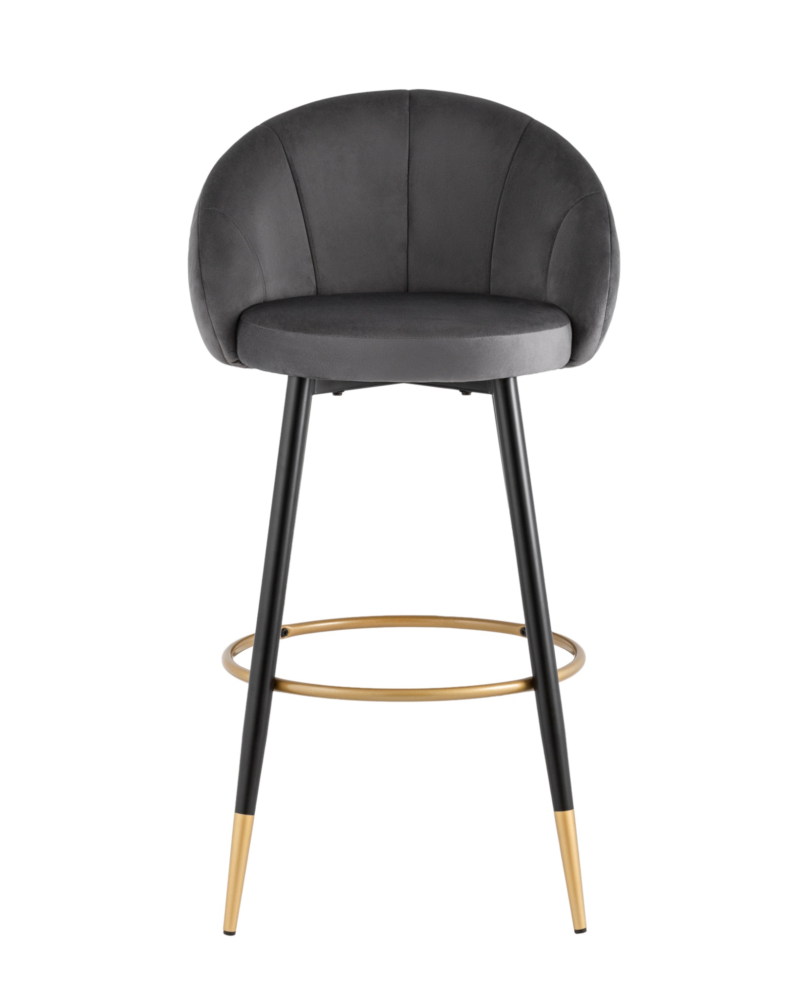 Стул барный Наоми велюр серый Stool Group