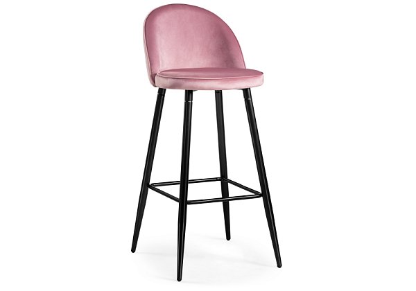 Барный стул Woodville Dodo 1 pink with edging / black 15123