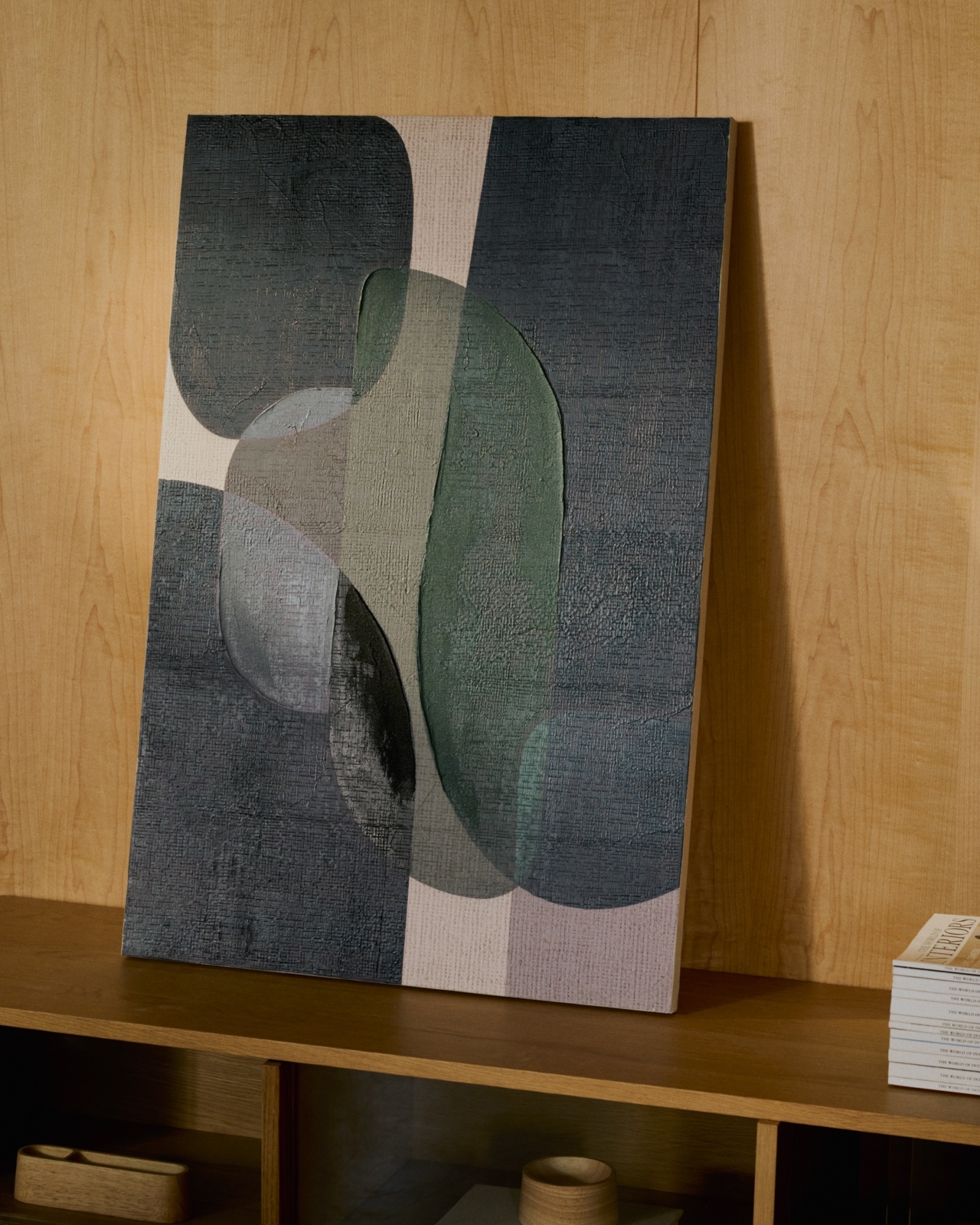 Nemsa абстрактный холст в сине-зеленых тонах, 90 x 60 см La Forma (ex Julia Grup)