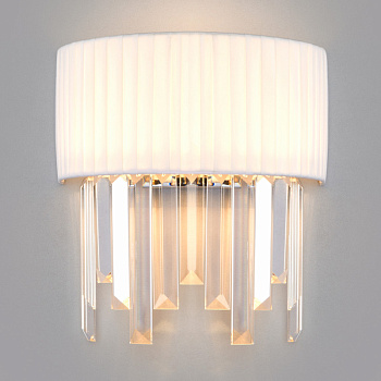 Бра Eurosvet 10122/2 хром/прозрачный хрусталь Strotskis (10106/