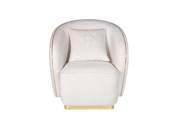 Кресло Olten велюровое кремовое Garda Decor 102AN-KRES-8411-KRE