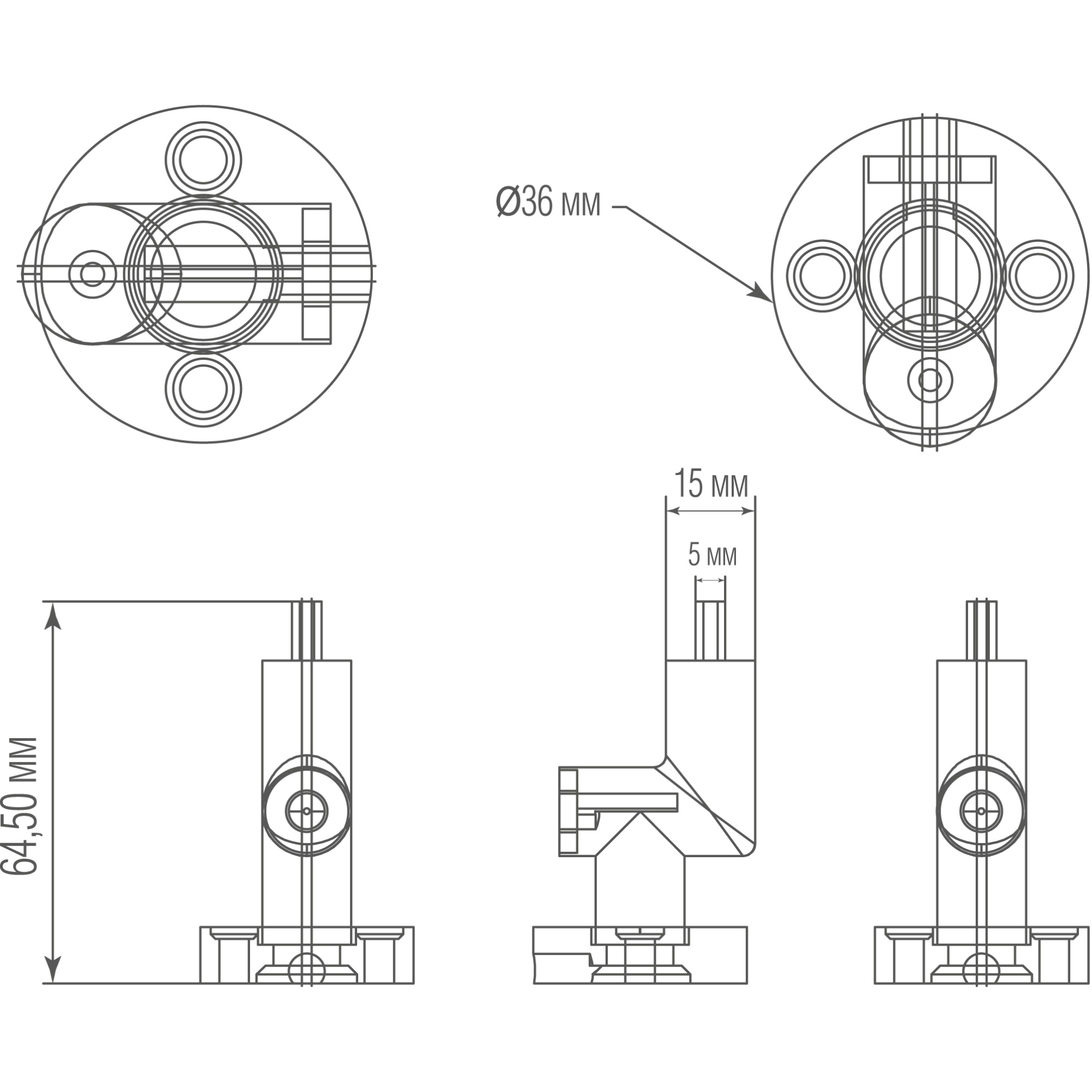 Токопроводящий угловой соединитель (со стены на потолок) для св-ка Donolux Inner Connector DL20651 B