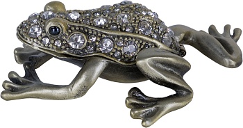 Шкатулка для драгоценностей со стразами Лягушка Glasar 39-088