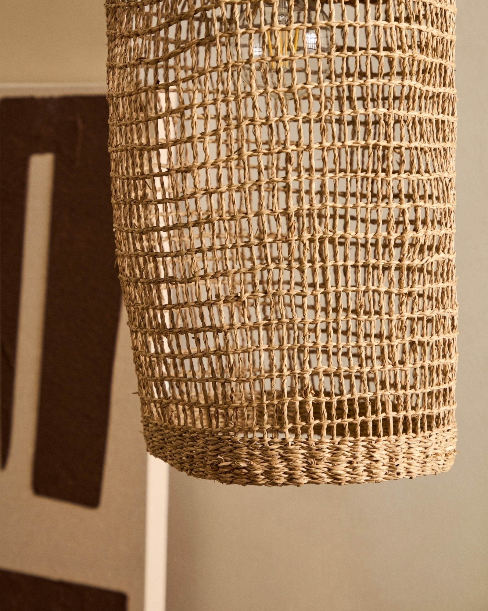 Абажур для потолочного светильника из ротанга Laiar в натуральной отделке Ø27 La Forma (ex Julia Grup)