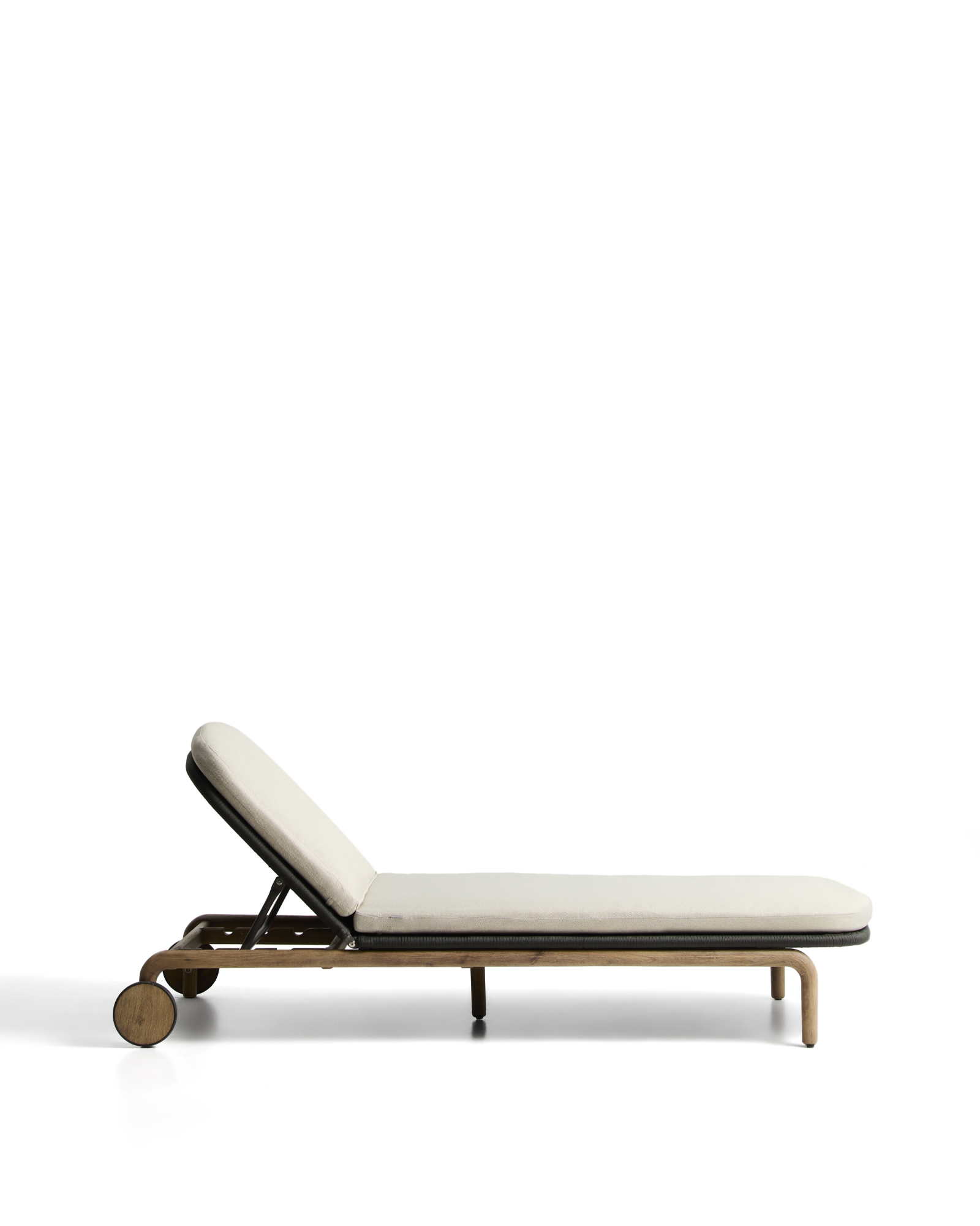 Шезлонг Alipa из массива акации и веревки темно-серого цвета La Forma 481341