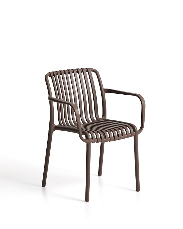 Уличный стул Isabellini из пластика коричневого цвета La Forma 482251