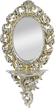 Зеркало настенное с полочкой Glasar 28-603