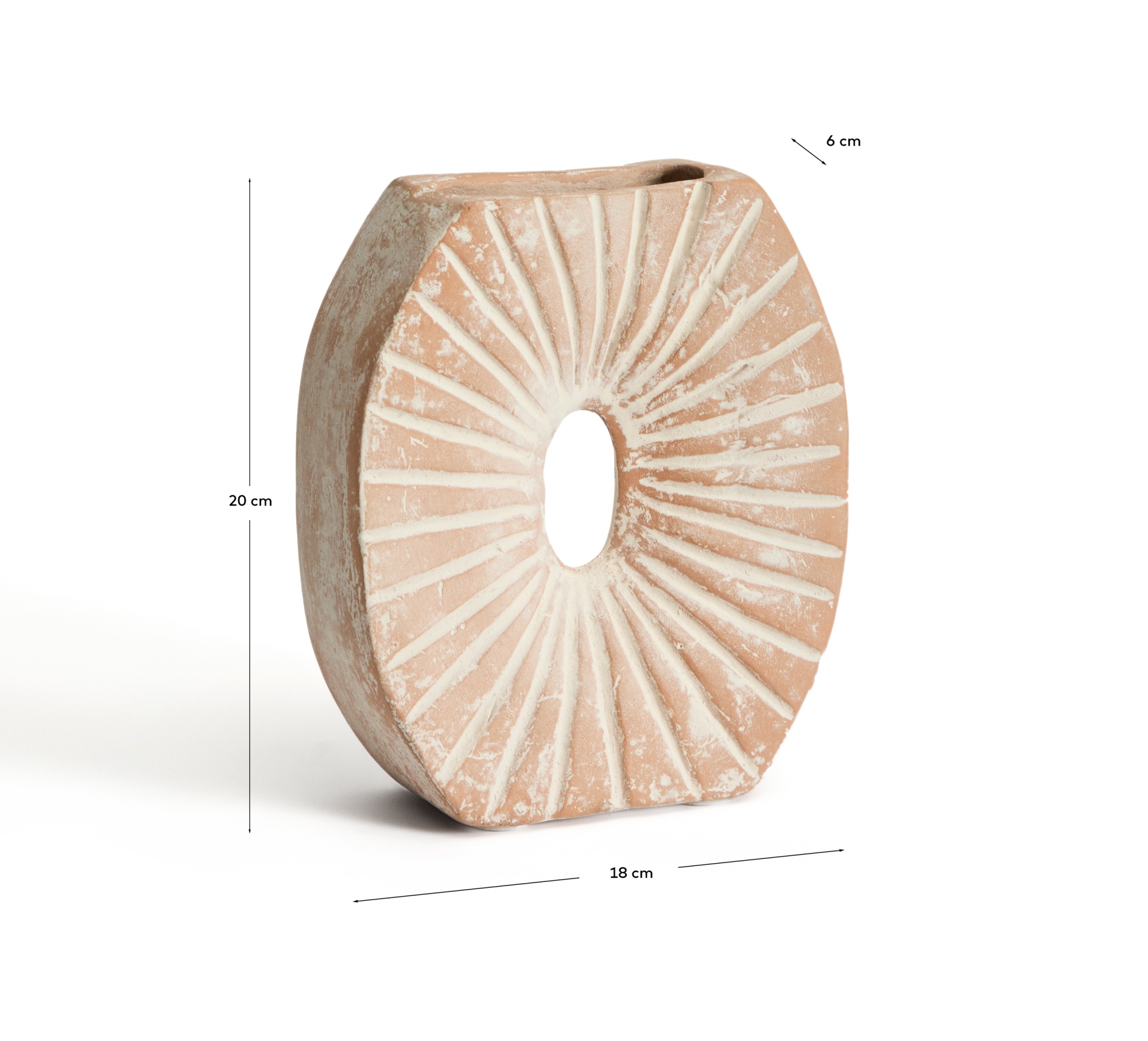 Ваза Valura из папье-маше розового и бежевого цвета 21 см La Forma (ex Julia Grup)