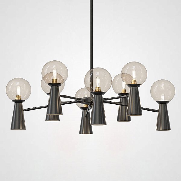 Потолочная люстра ABELINA L16 Black Amber by ImperiumLoft