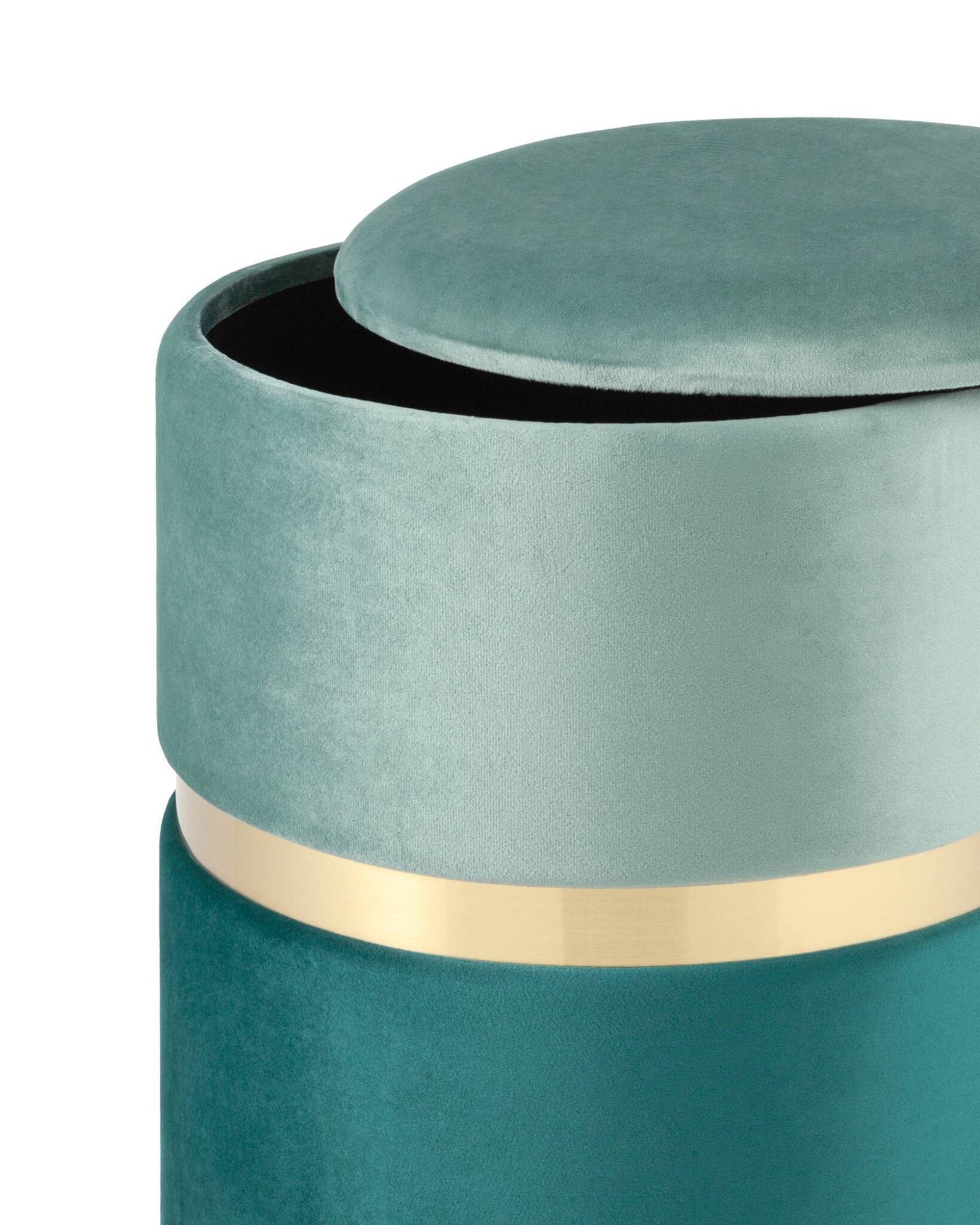 Пуф Кэрри с ящиком велюр бирюзовый Stool Group