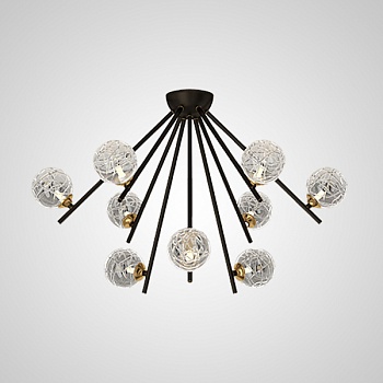 Потолочная люстра INGELA CH L9 Black by ImperiumLoft