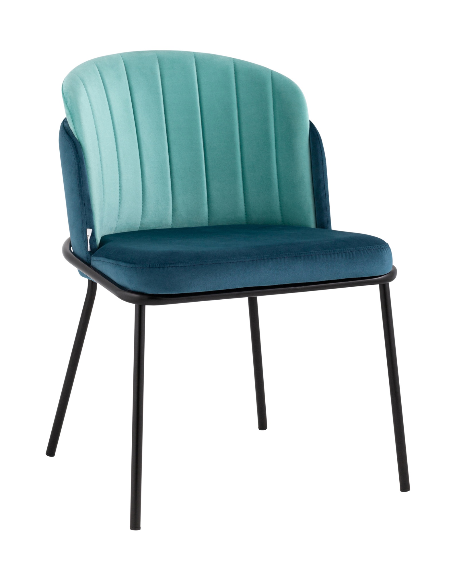 Стул Дабл велюр синий с голубой вставкой Stool Group