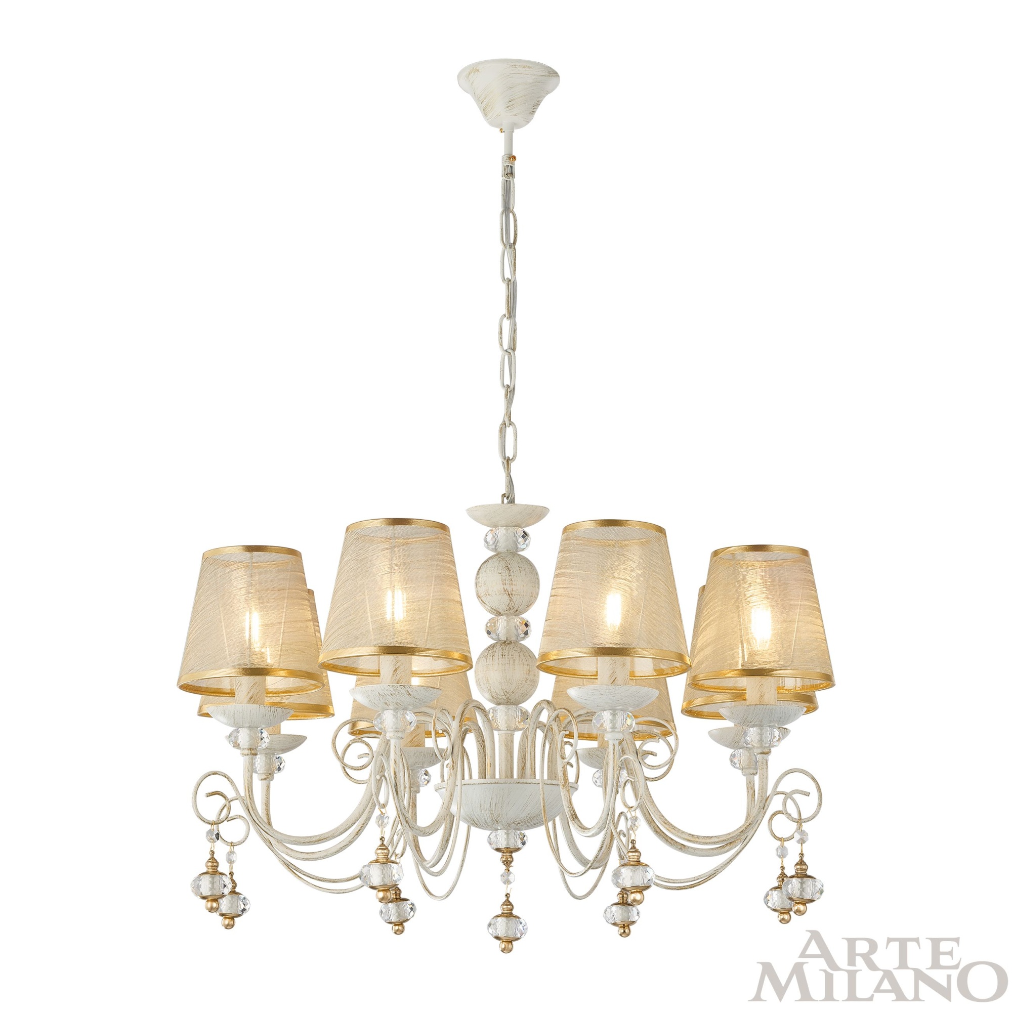 Люстра 347620/8 WT+G Arte Milano
