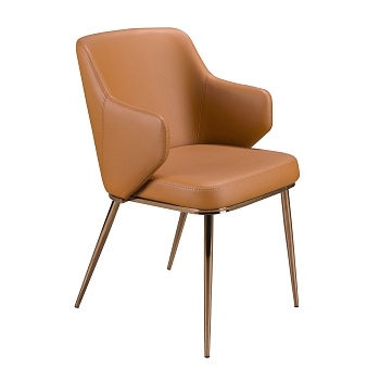 Стул 4162 из коричневой экокожи Angel Cerda