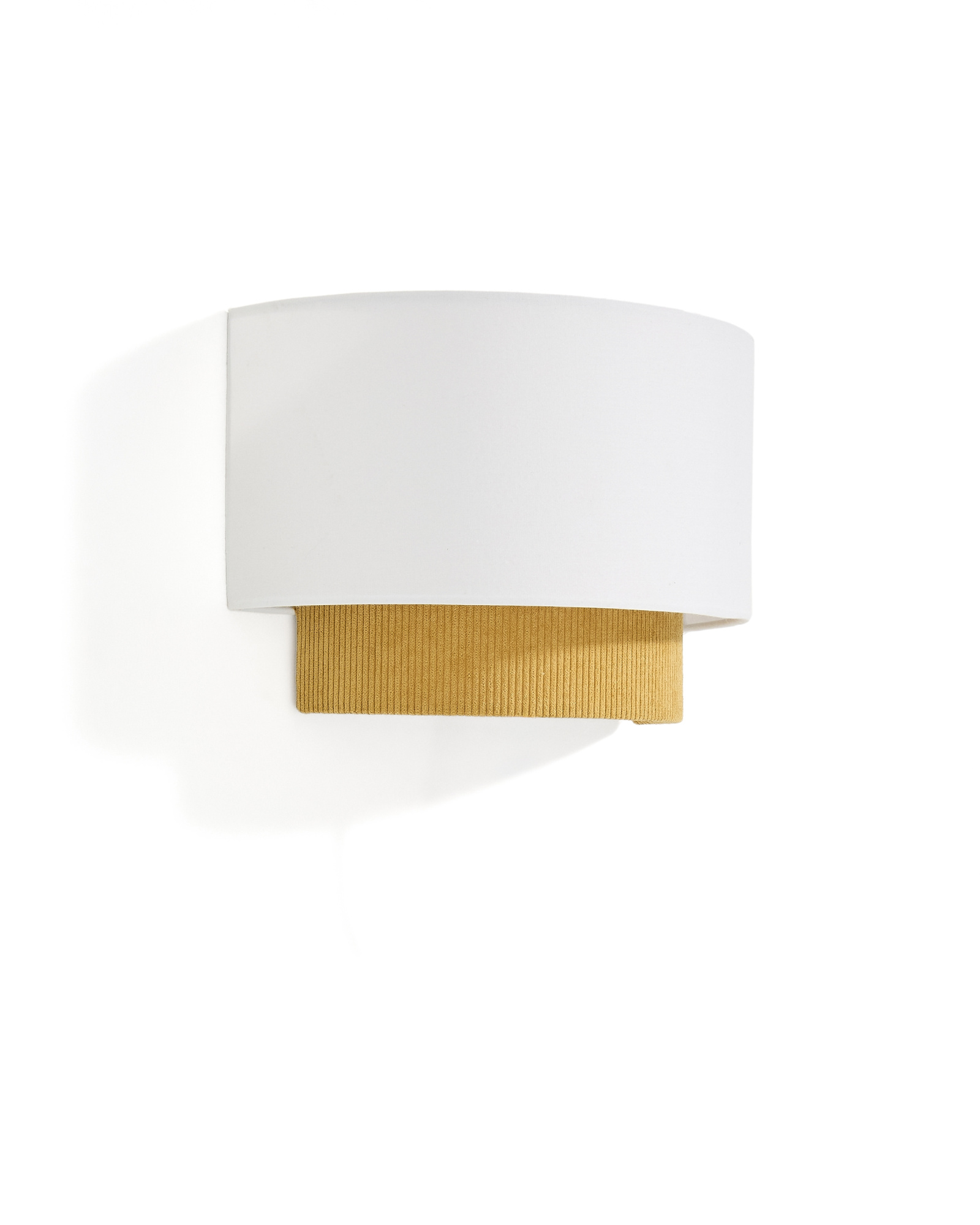 Настенный светильник Bianella из хлопка и горчичного вельвета, Ø 40 см La Forma (ex Julia Grup)