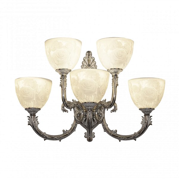 Бра бронзовые с хрусталём 7109B15/3+2/210 NW P1 U Rose